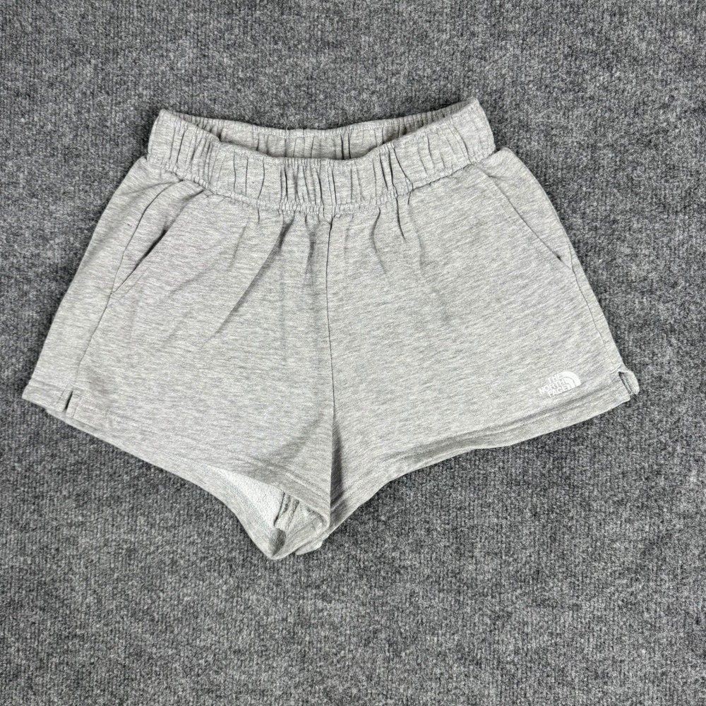 The North Face Shorts Womens XS Grey Fleece Athletic Casual Loungewear Elastic